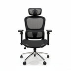 Aerovith Ergonomic Mesh Office Chair Black Front View Professional Workspace