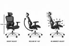 Aerovith Ergonomic Mesh Office Chair 150 Degree Recline Angle 4 Locking Positions Relaxation