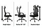 Ergonomic Black Mesh Office Chair Tilt Backrest 1 Locking Position Relaxation