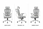 Ergonomic Grey Mesh Office Chair 130 Degree Recline Relaxation