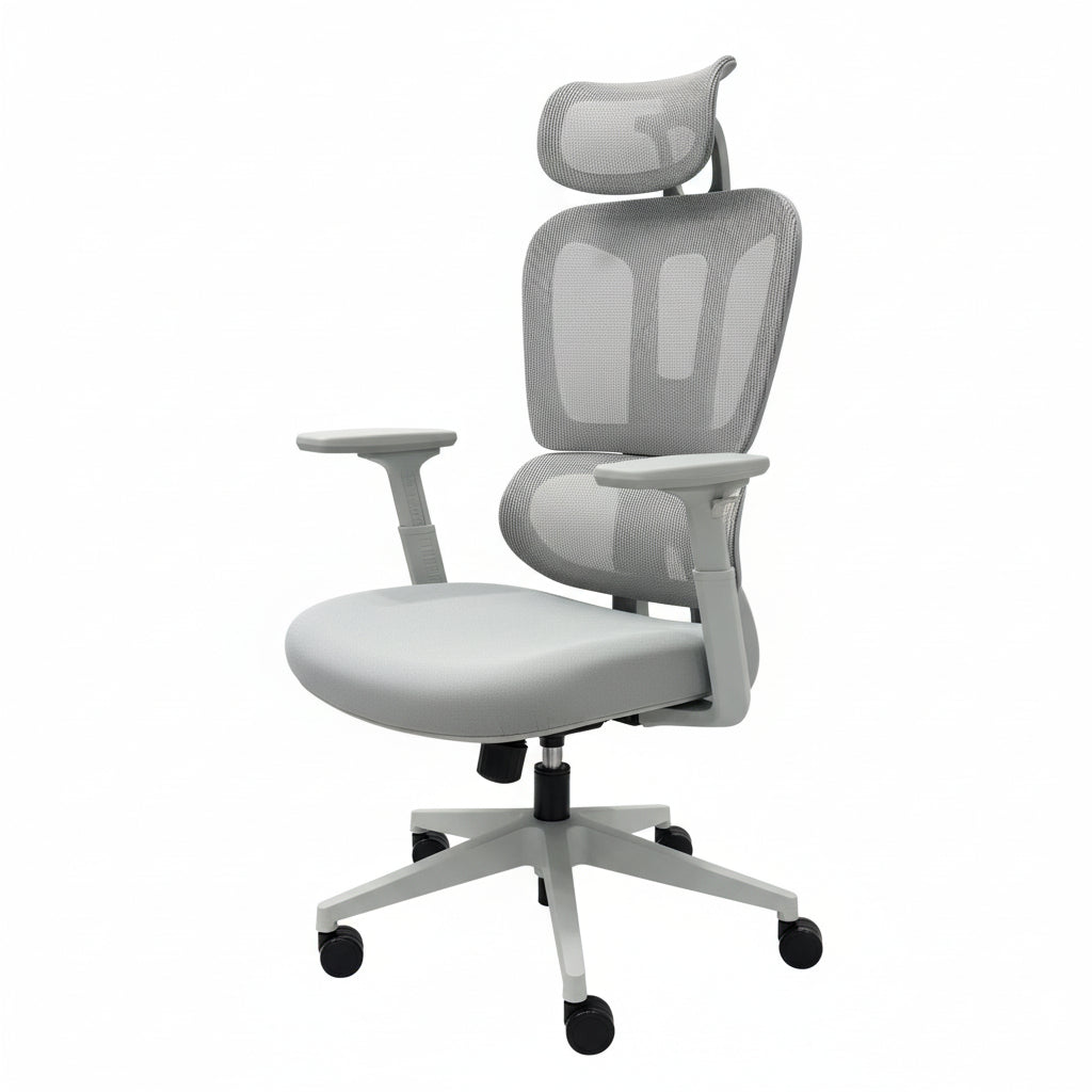 Ergonomic Grey Mesh Office Chair 45 Degree Angle Home Office