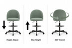 Extra Wide Swivel Bar Chair SGS-Certified Gas Lift 24cm Adjustment