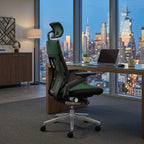Aerovith Ergonomic Mesh Office Chair Green Modern Minimalist Home Office Setup
