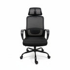 Ergonomic Black Mesh Office Chair Front View Professional Workspace