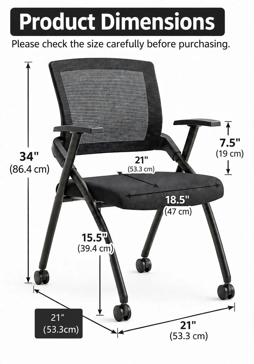 Product dimensions diagram