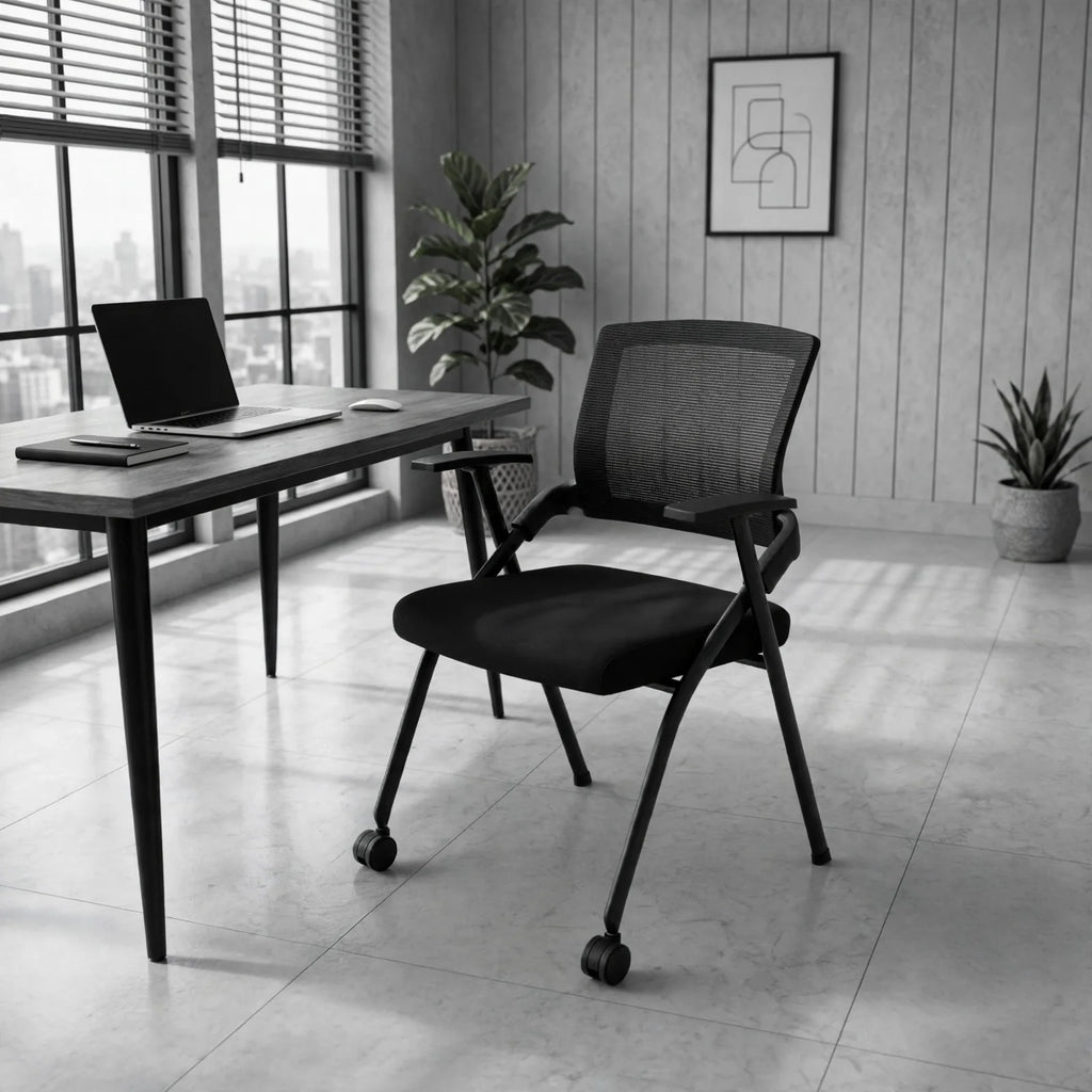 Folding conference chair in modern office