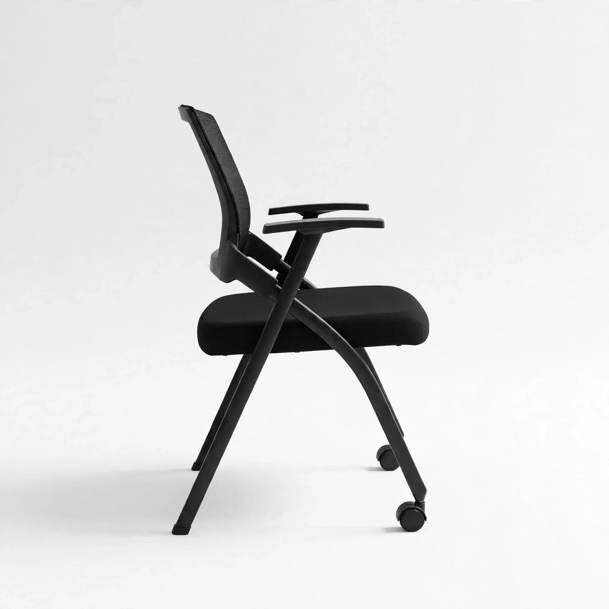 Folding conference chair side view