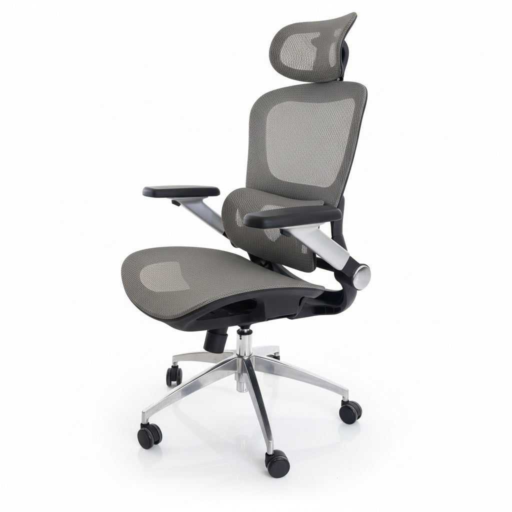 erovith Ergonomic Mesh Office Chair Light Grey 45 Degree Angle Home Office Desk