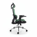 Aerovith Ergonomic Mesh Office Chair Green Side Profile Dynamic Lumbar Support