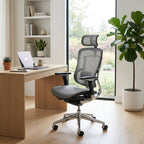 Aerovith Ergonomic Mesh Office Chair Grey Contemporary Corporate Desk