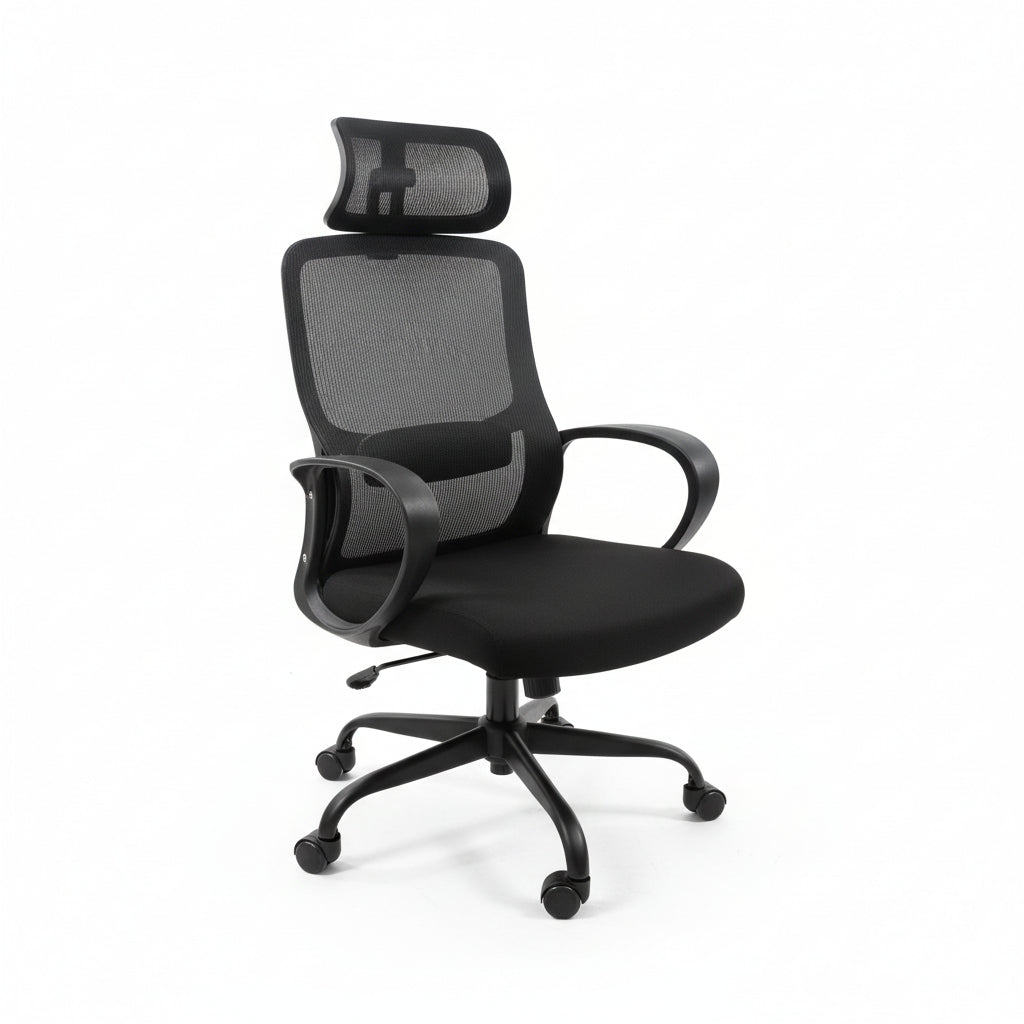 Ergonomic Black Mesh Office Chair 45 Degree Angle Home Office Desk