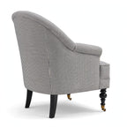 Aerovith pinstripe accent armchair, side and back view