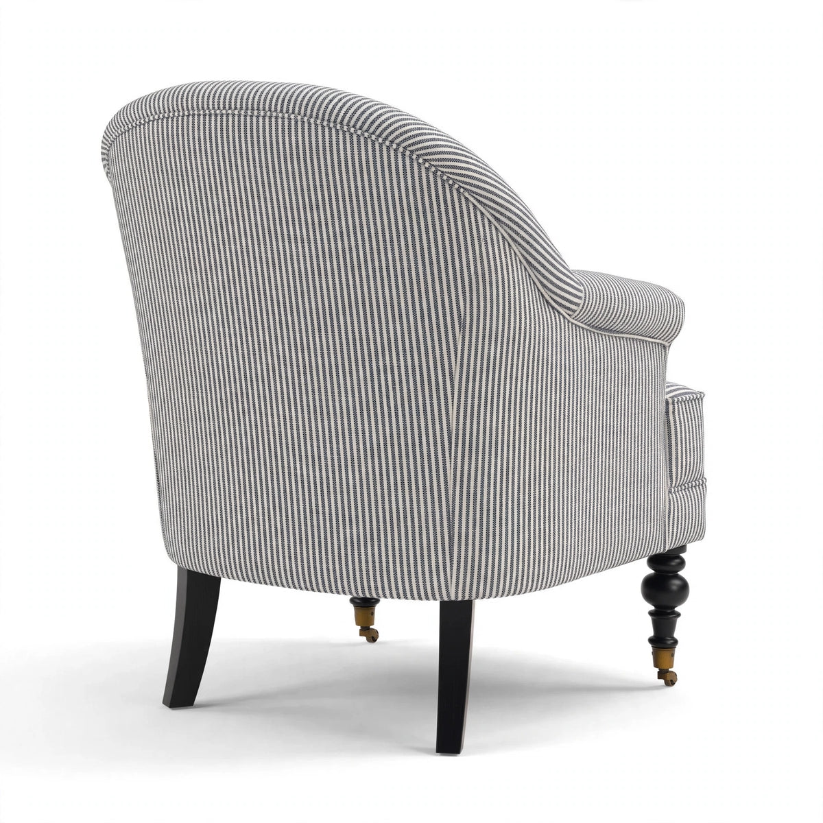 Aerovith pinstripe accent armchair, rear view