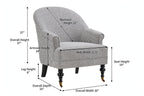 Aerovith pinstripe accent armchair dimensions