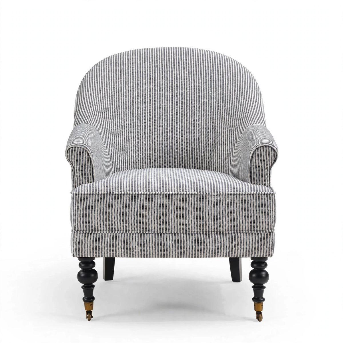 Aerovith pinstripe accent armchair, front view