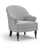 Aerovith pinstripe accent armchair, front three-quarter view