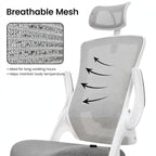 Breathable mesh backrest detail