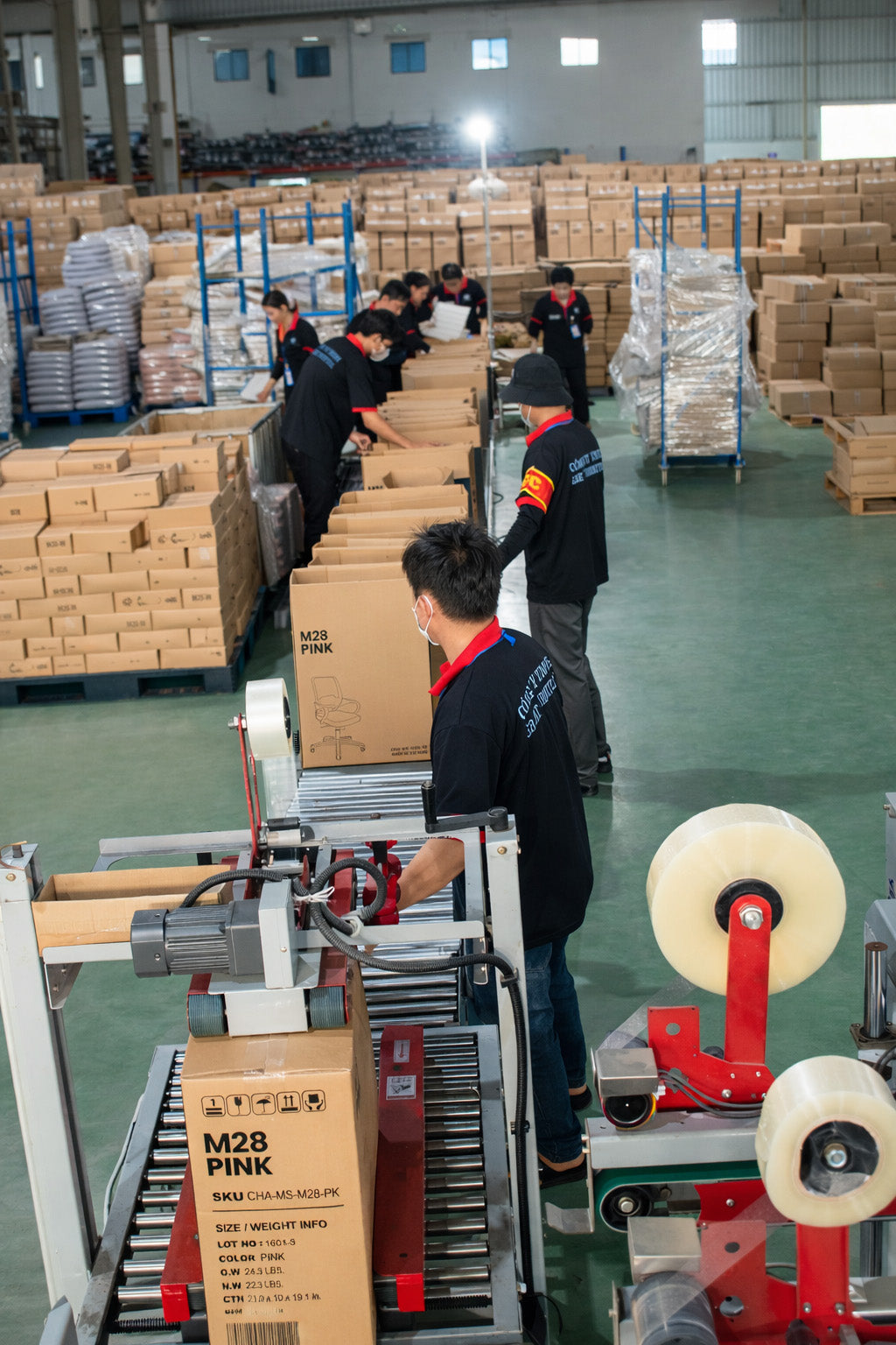 Great Furniture packing and quality control line